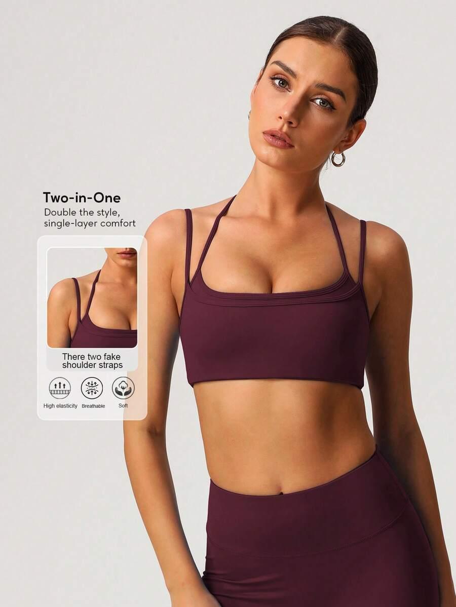 FIOLETOWY SPORTOWY TOP