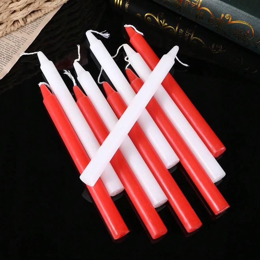 białe świece 10-pack