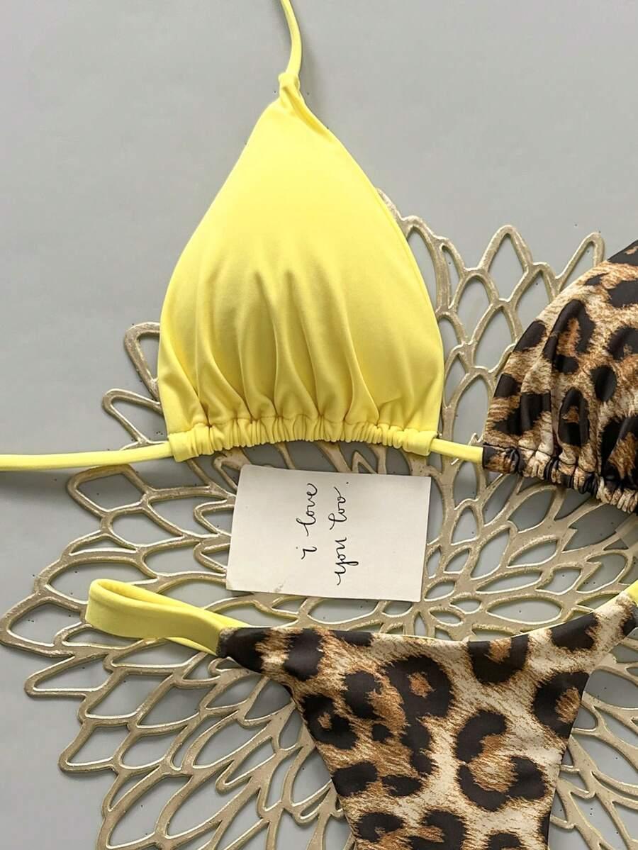DWUCZĘŚCIOWY STRÓJ KĄPIELOWY ANIMAL PRINT