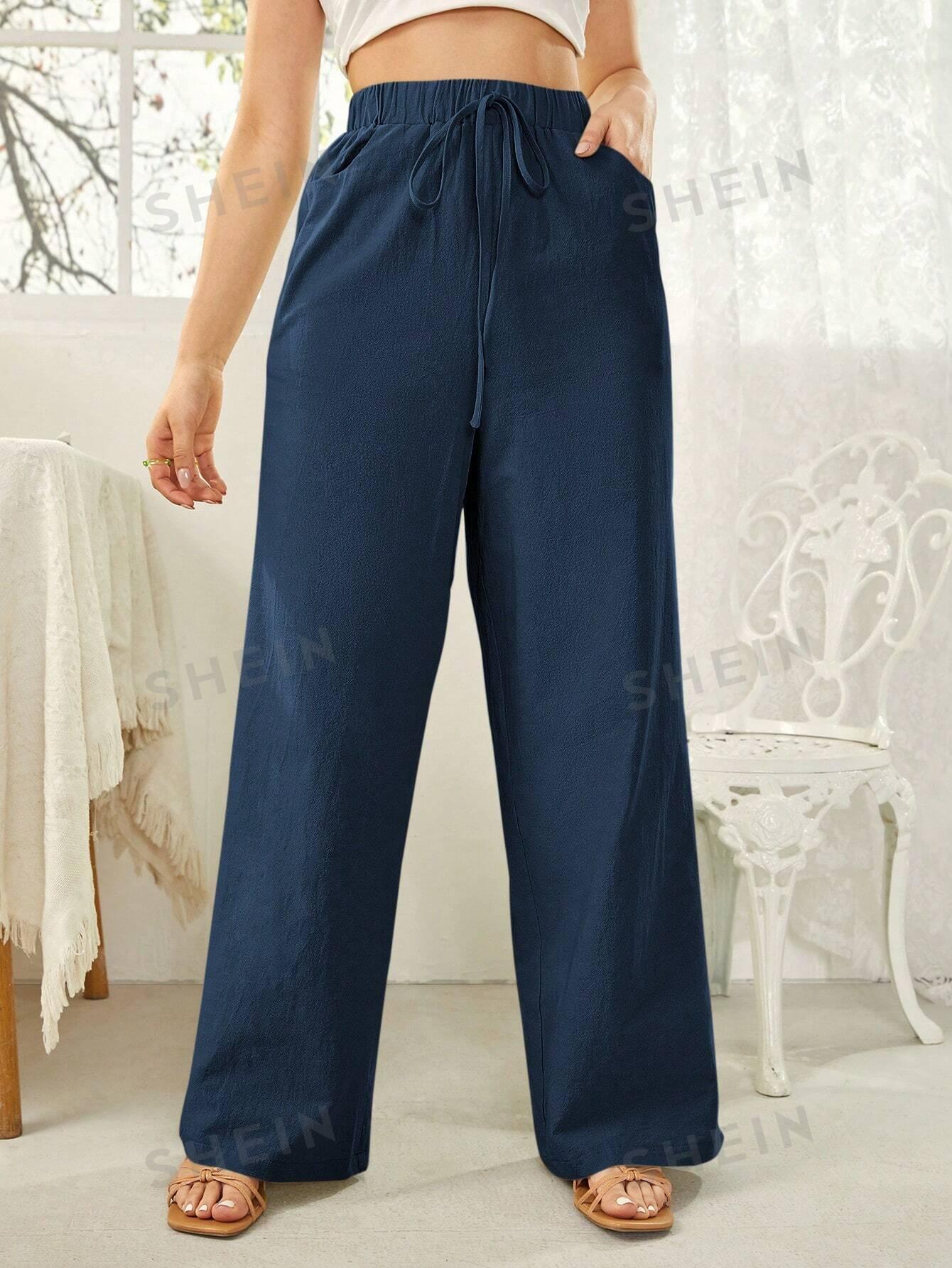 niebieskie spodnie casual