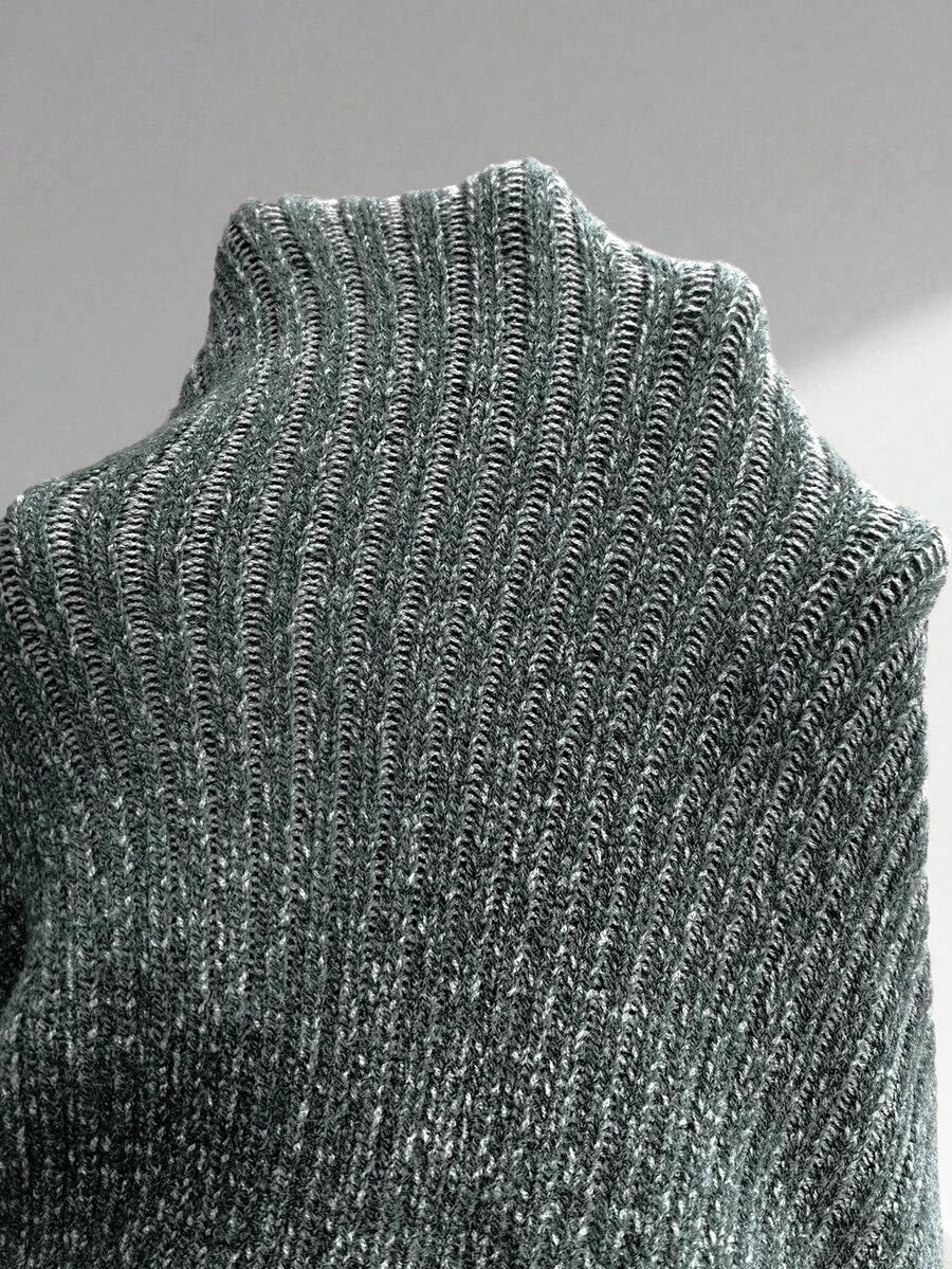 ZIELONY SWETER V-NECK