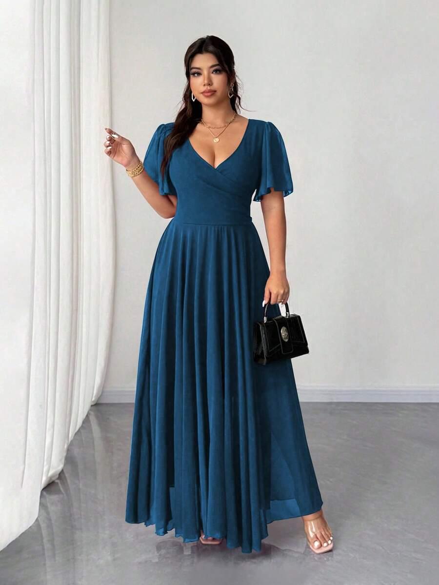 NIEBIESKA MAXI SUKIENKA