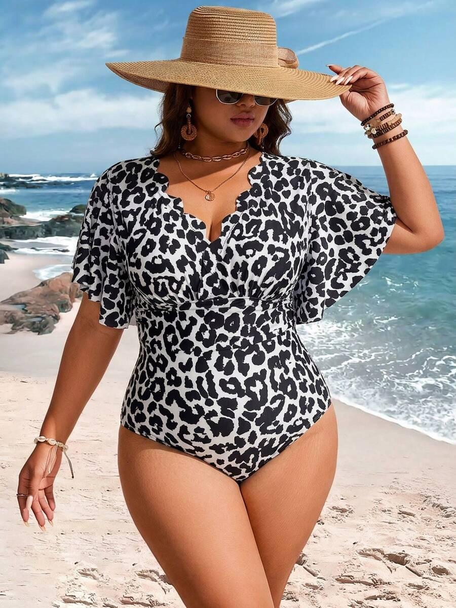 jednoczęściowy STRÓJ kąpielowy animal print