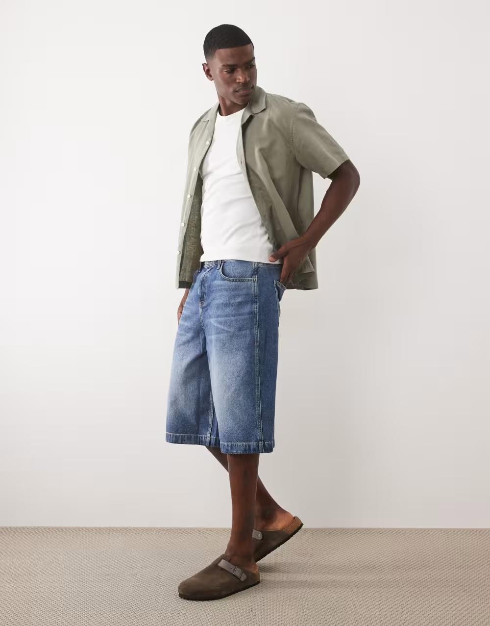 NIEBIESKIE SPODENKI JEANS
