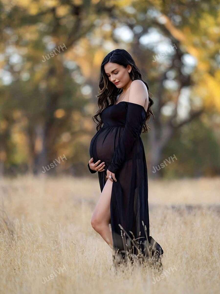 CZARNA MAXI SUKIENKA