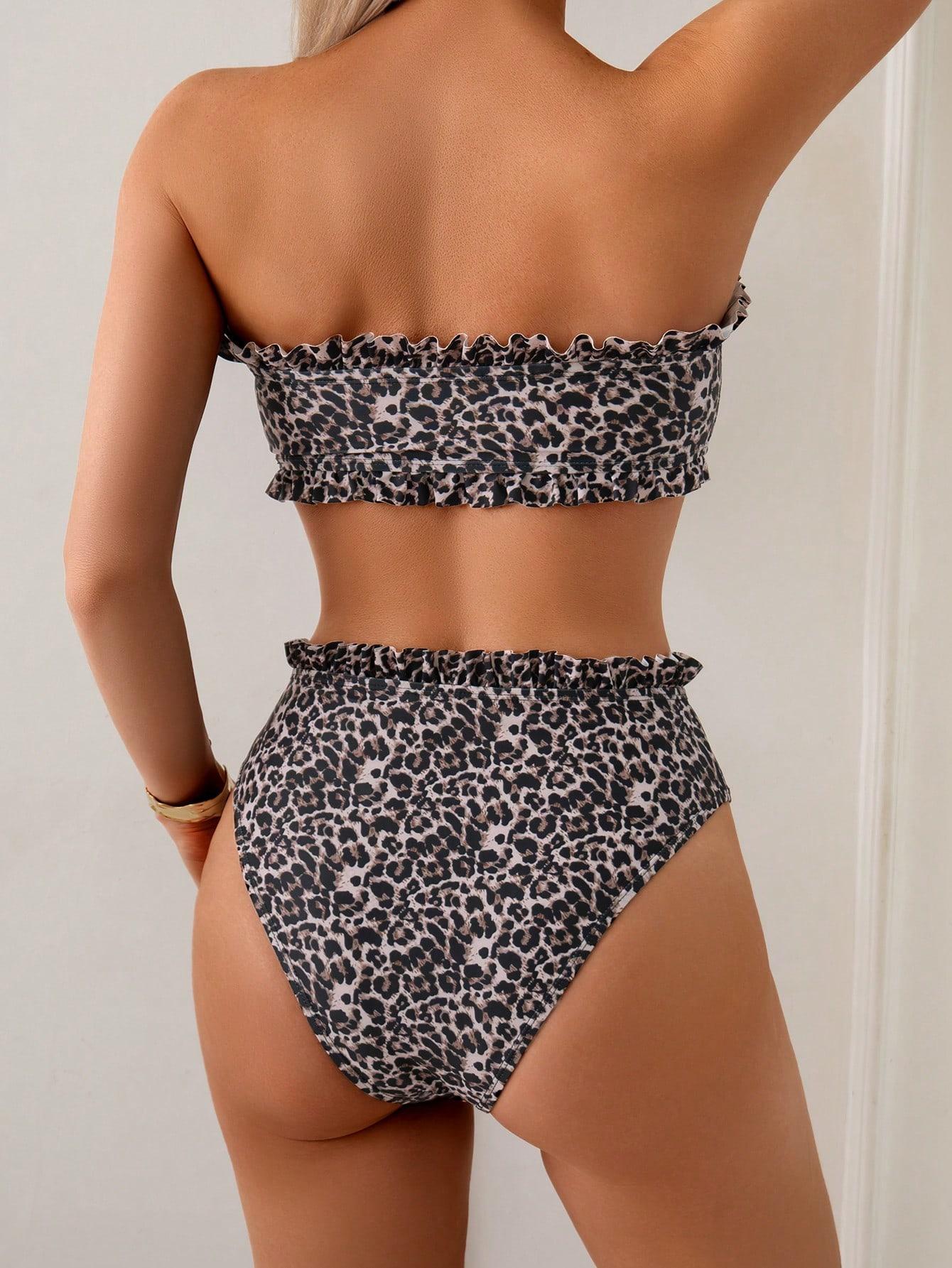 DWUCZĘŚCIOWY STRÓJ KĄPIELOWY ANIMAL PRINT