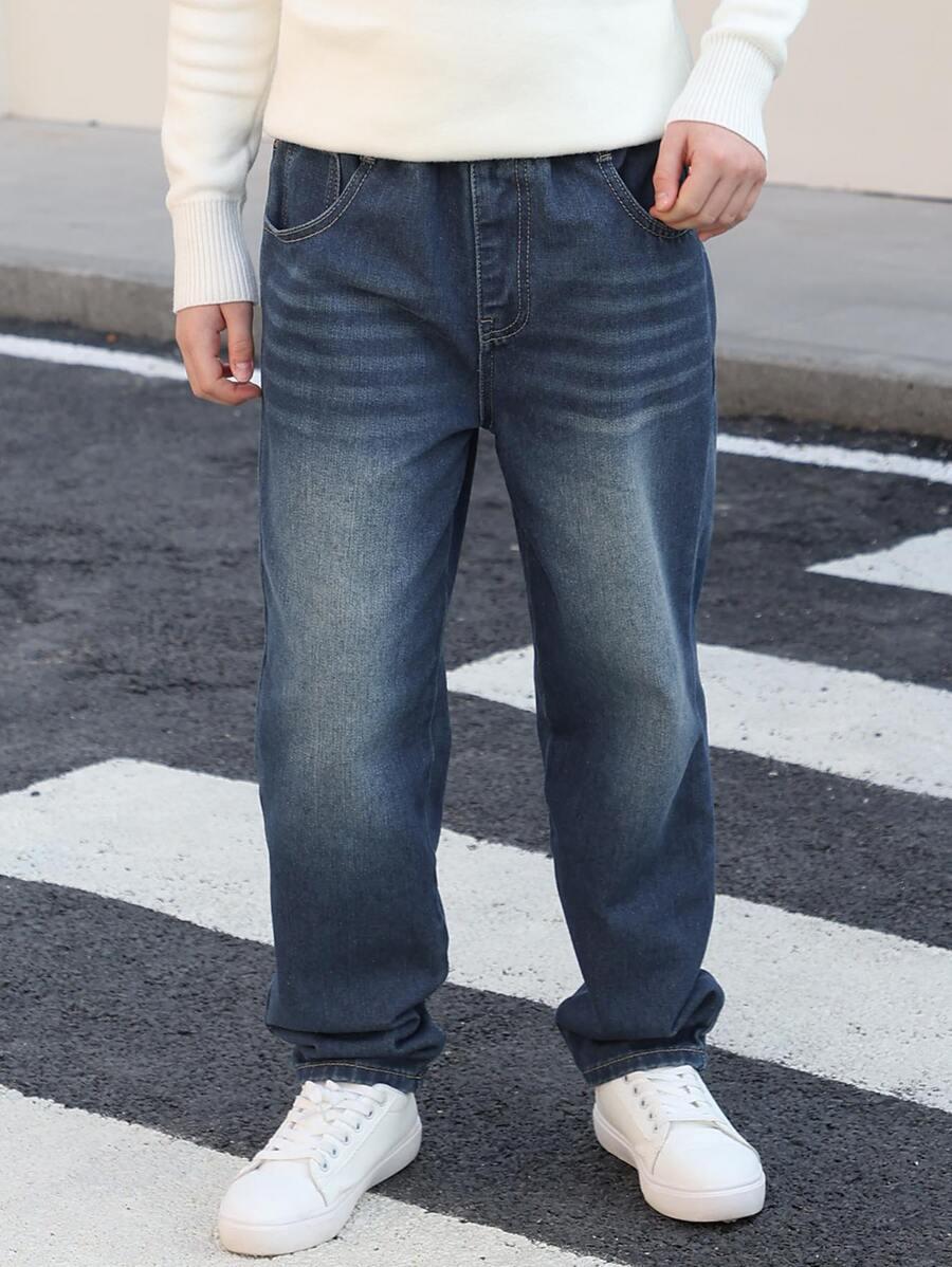 niebieskie SPODNIE JEANSOWE