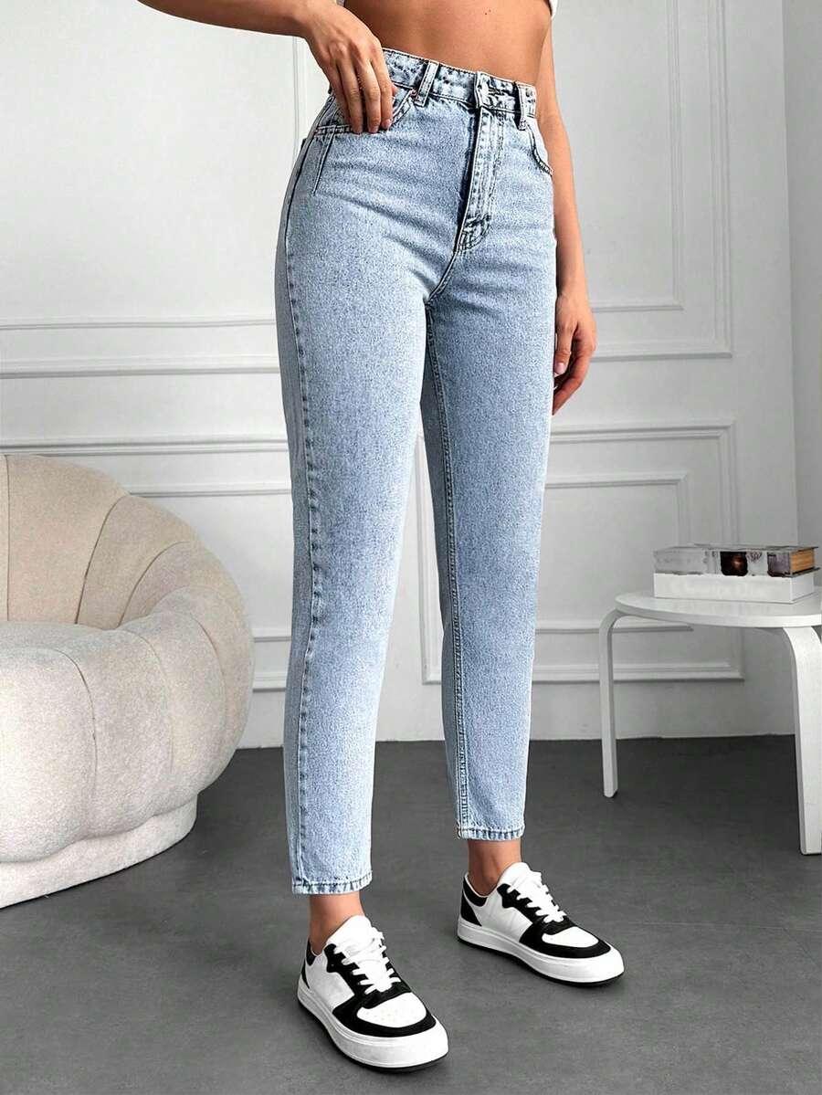 SPODNIE JEANS WYSOKI STAN