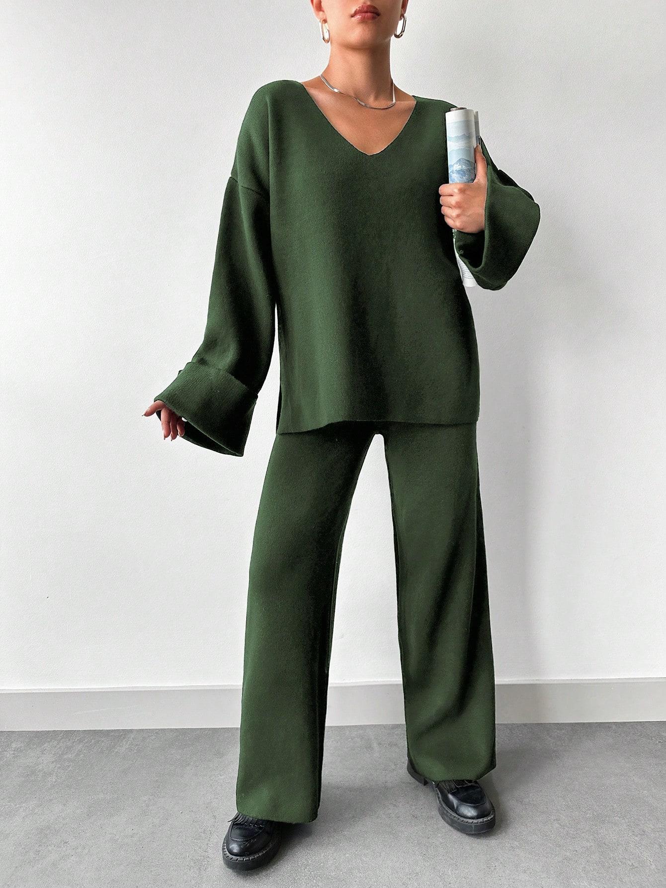 KOMPLET SWETER I SPODNIE
