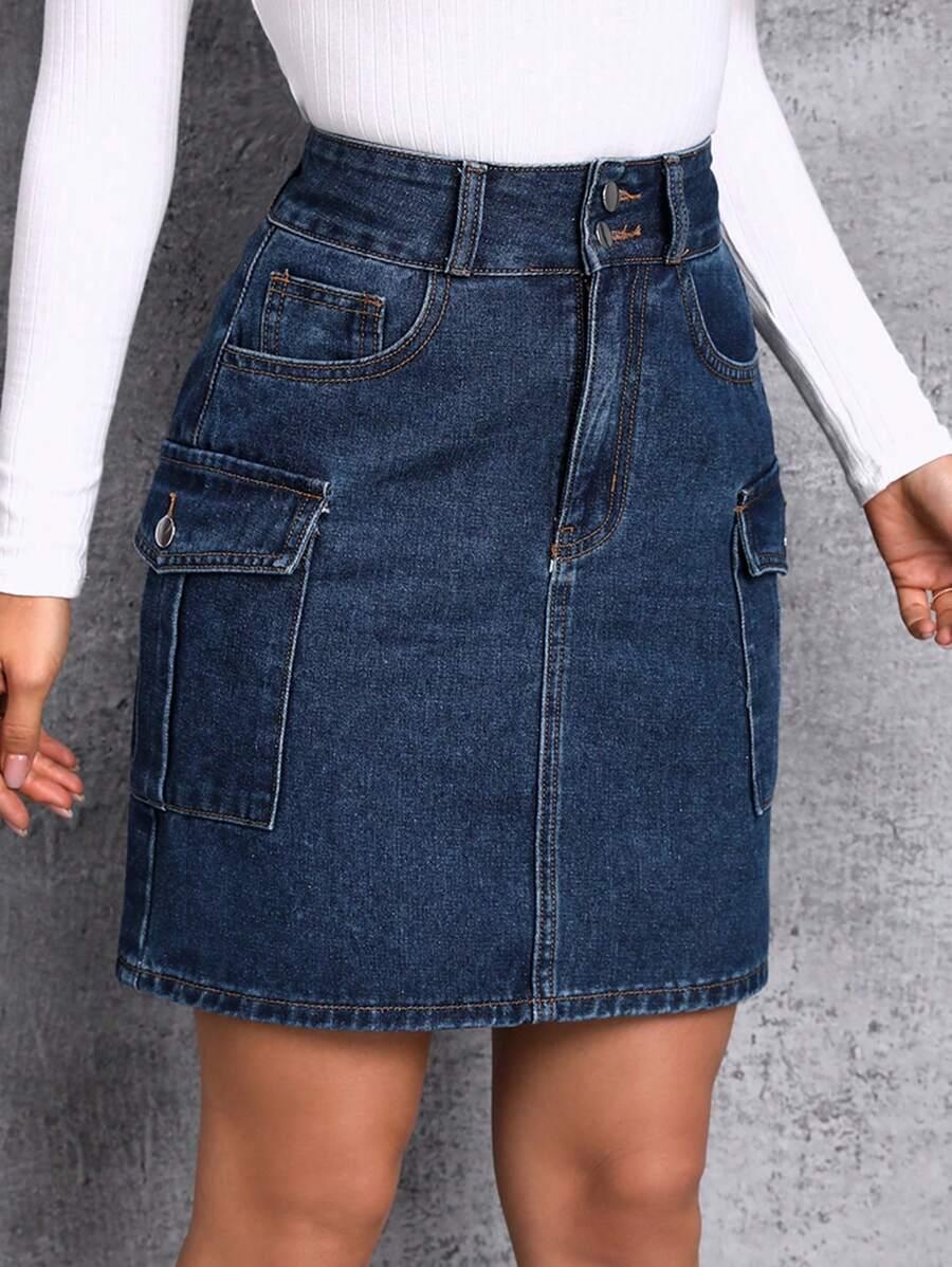 granatowa SPÓDNICA JEANS