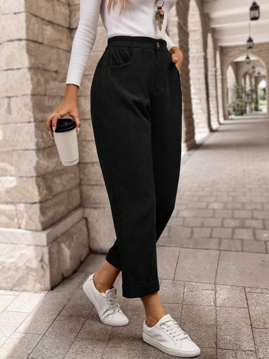 CZARNE SPODNIE CASUAL