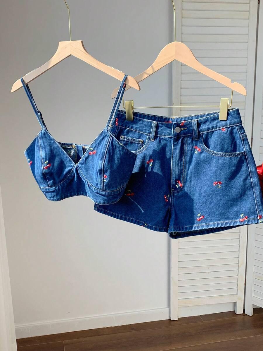 NIEBIESKI JEANSOWY TOP 