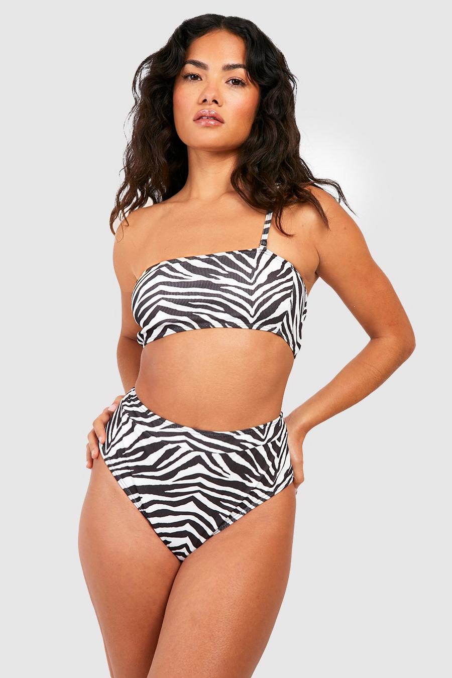 dół od bikini animal print kontrast