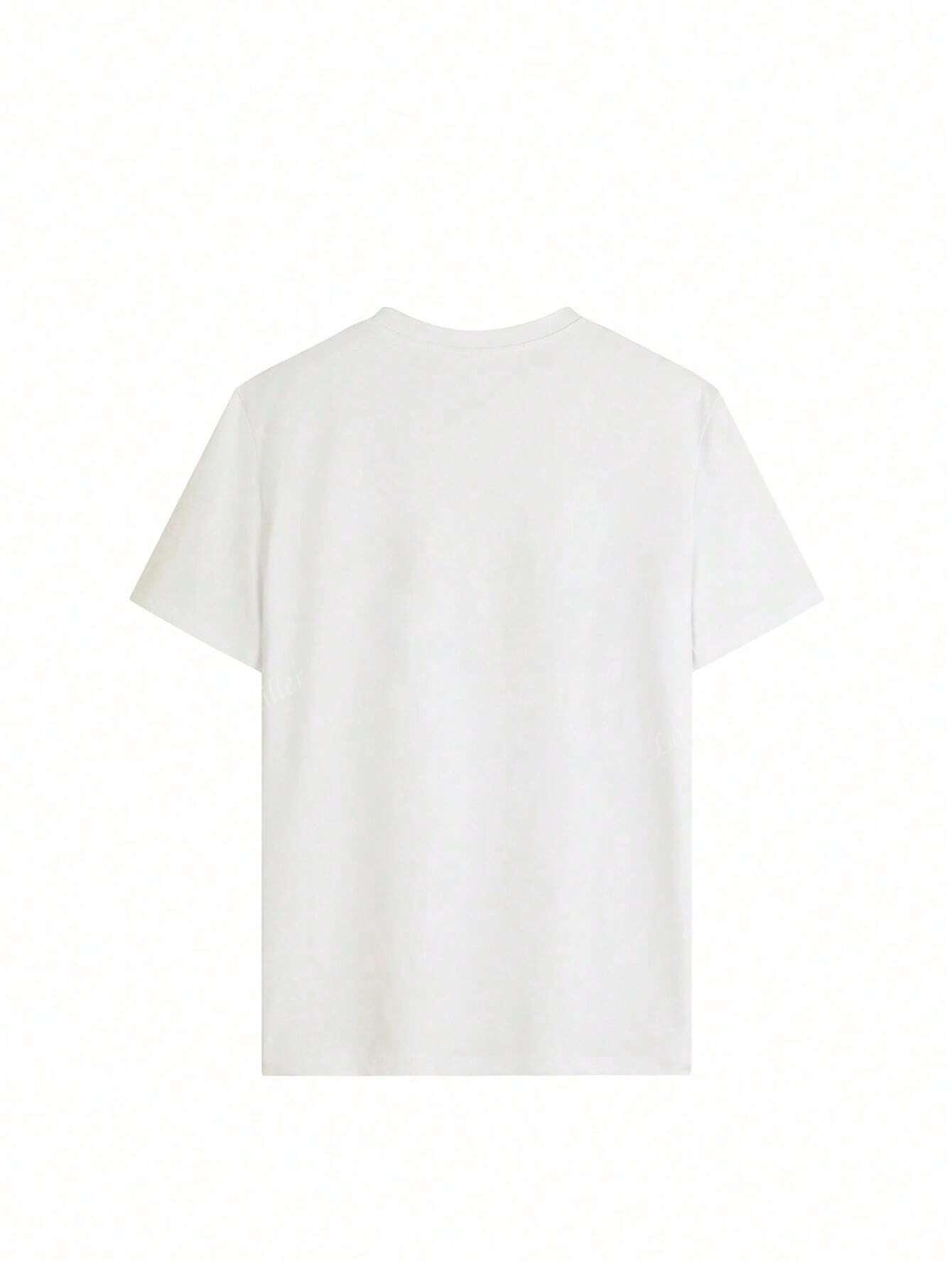 biały t-shirt print