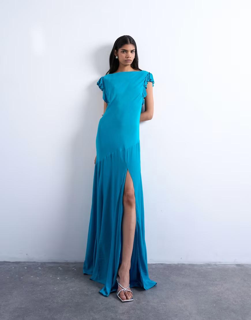 NIEBIESKA MAXI SUKIENKA 