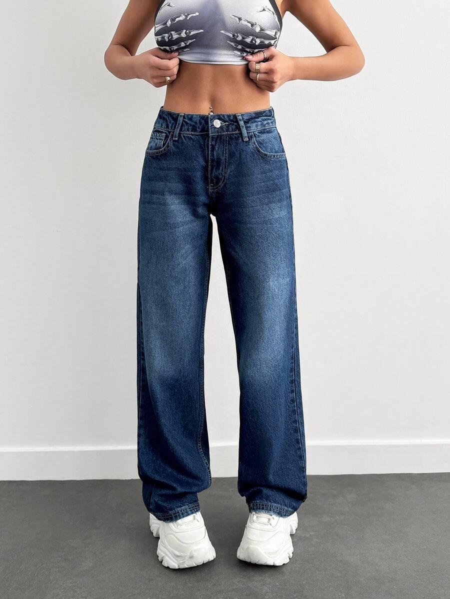 SPODNIE PROSTA NOGAWKA jeans