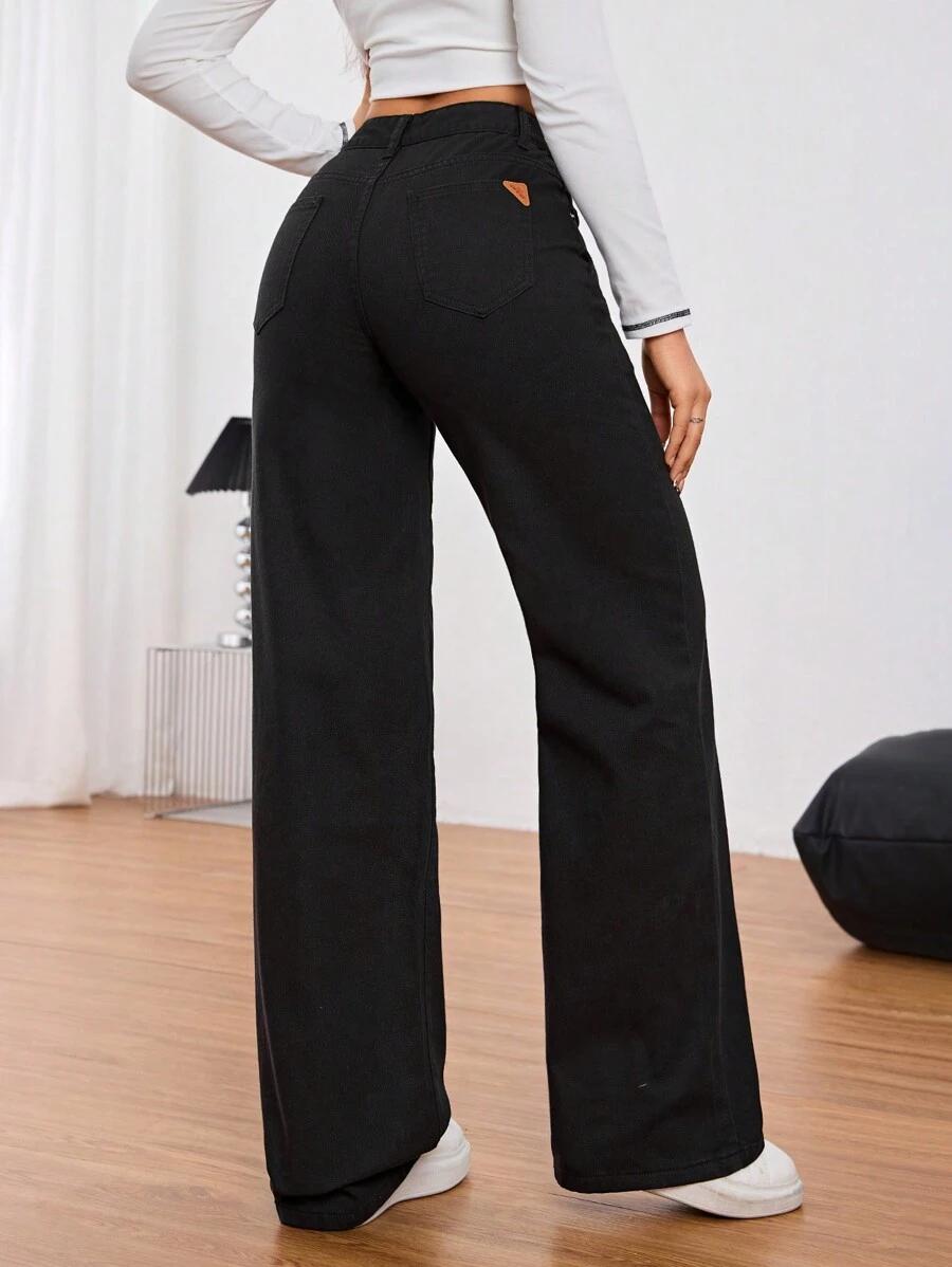CZARNE SPODNIE JEANS