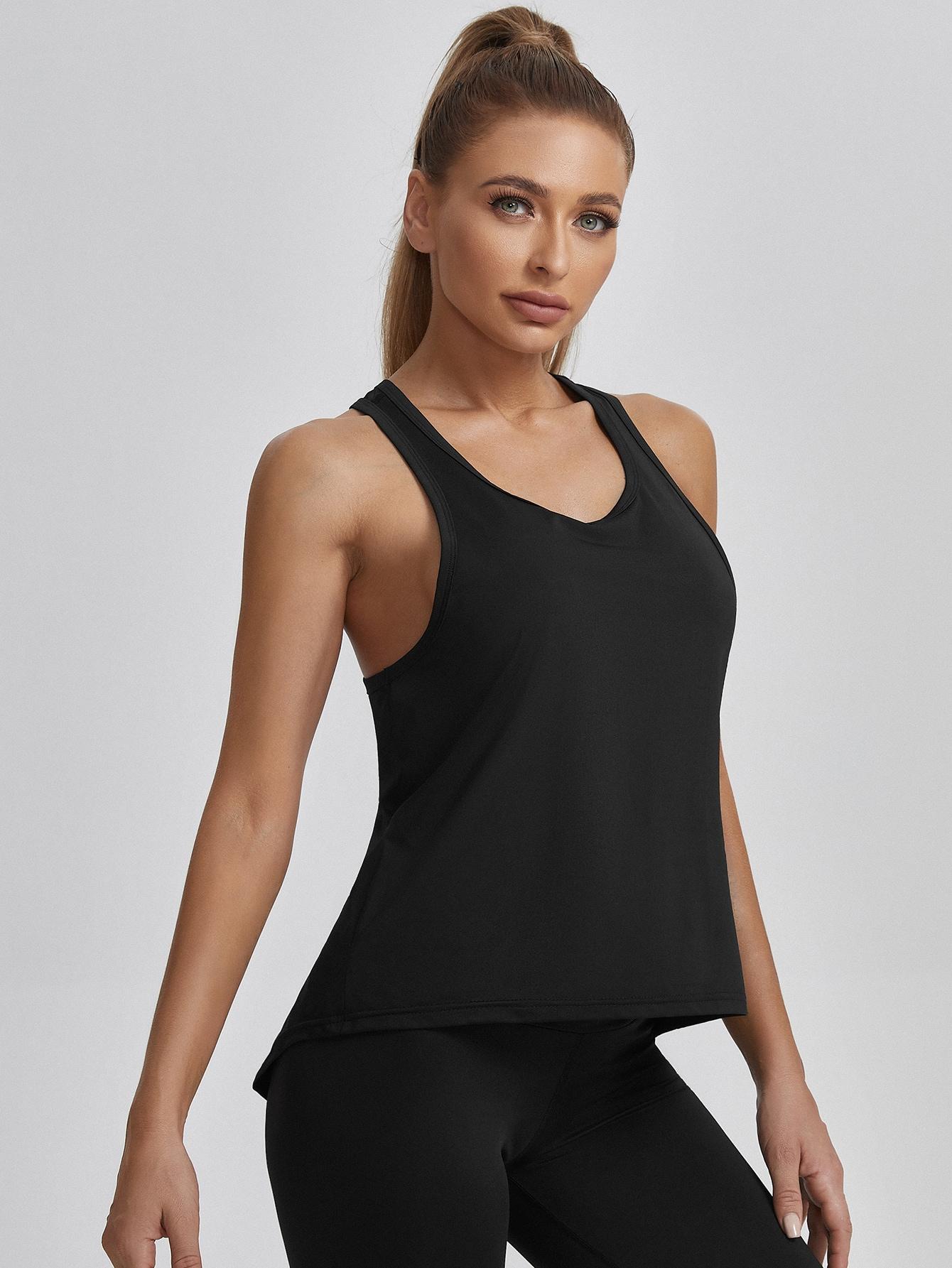 czarny sportowy top