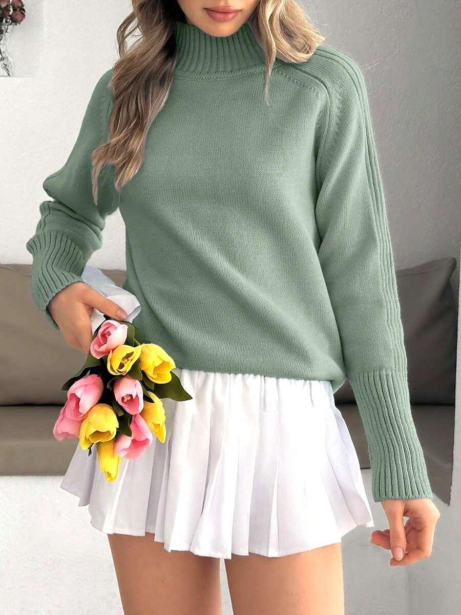 zielony sweter casual 