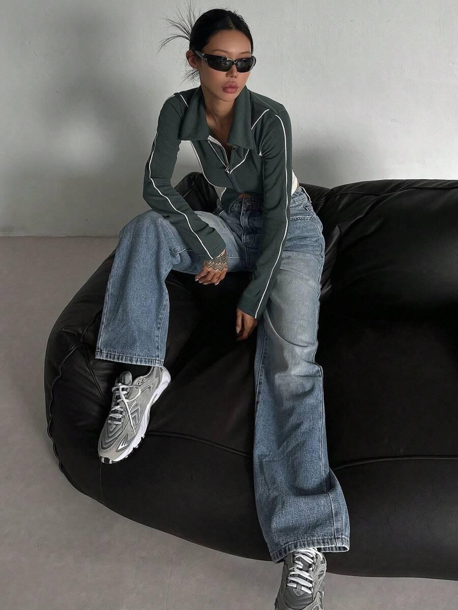 NIEBIESKIE SPODNIE JEANS