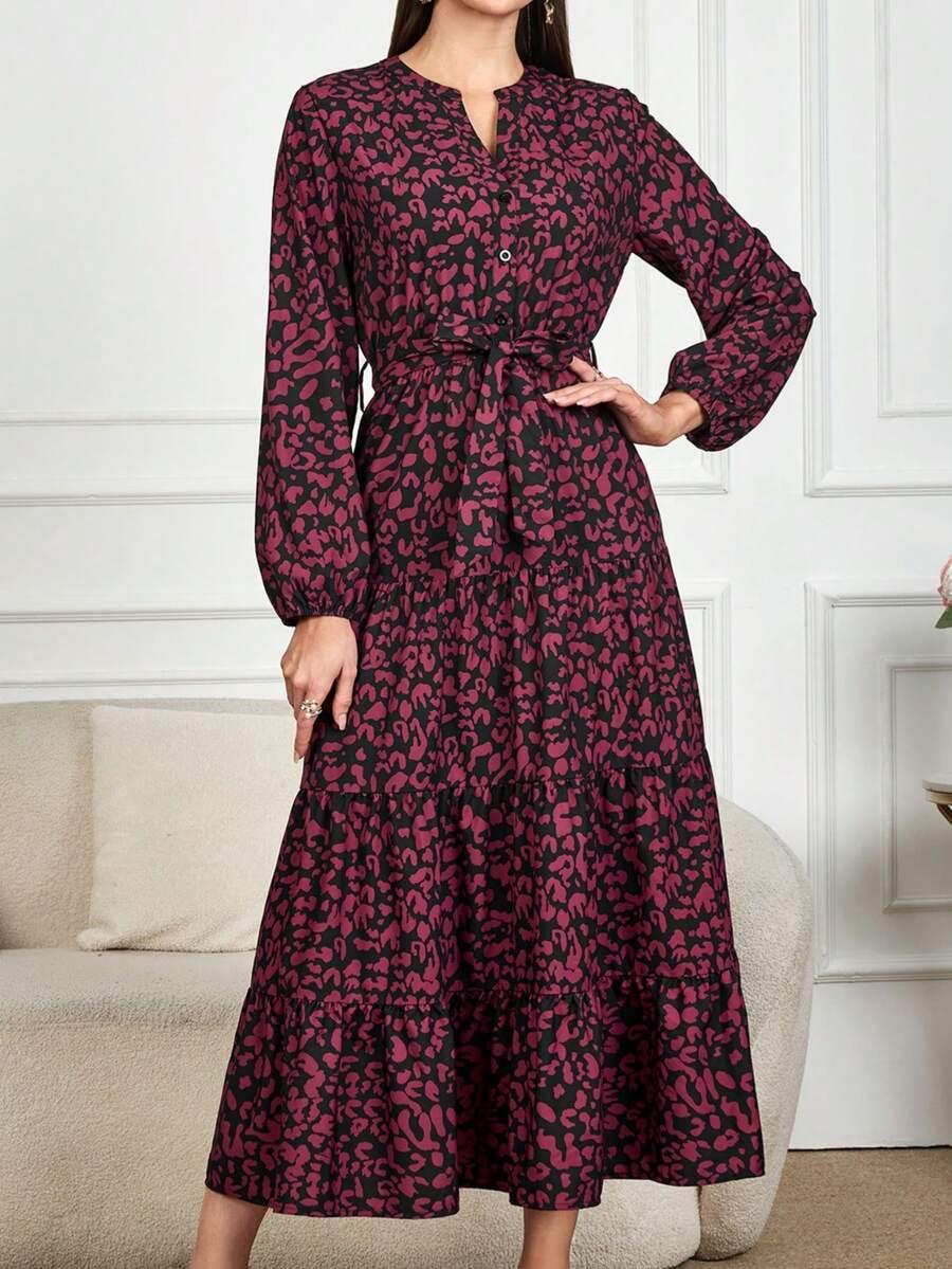 maxi sukienka animal print