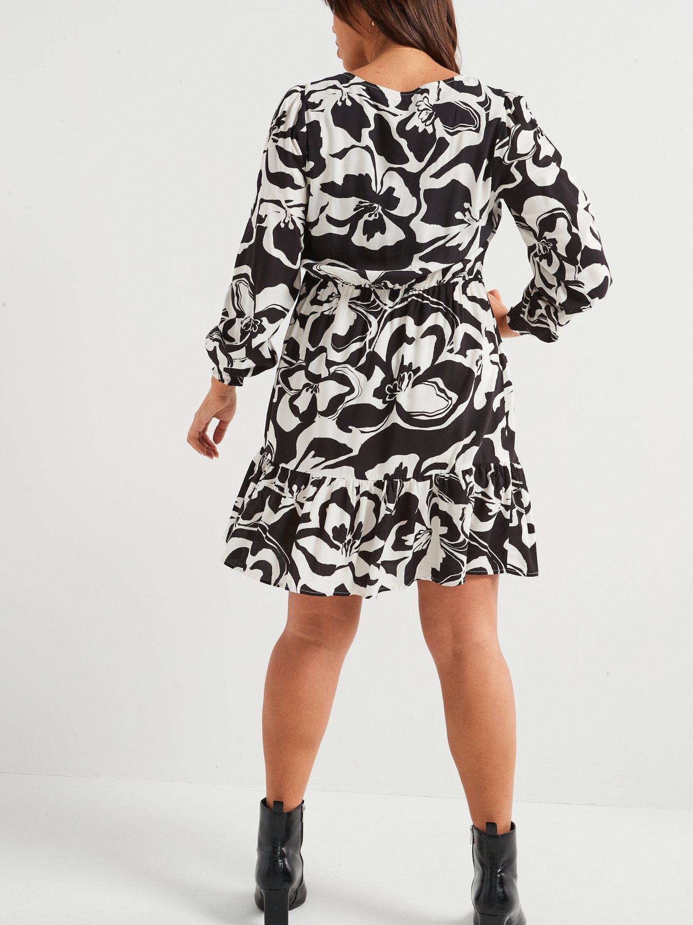 V BY VERY KRÓTKA SUKIENKA FLORAL PRINT