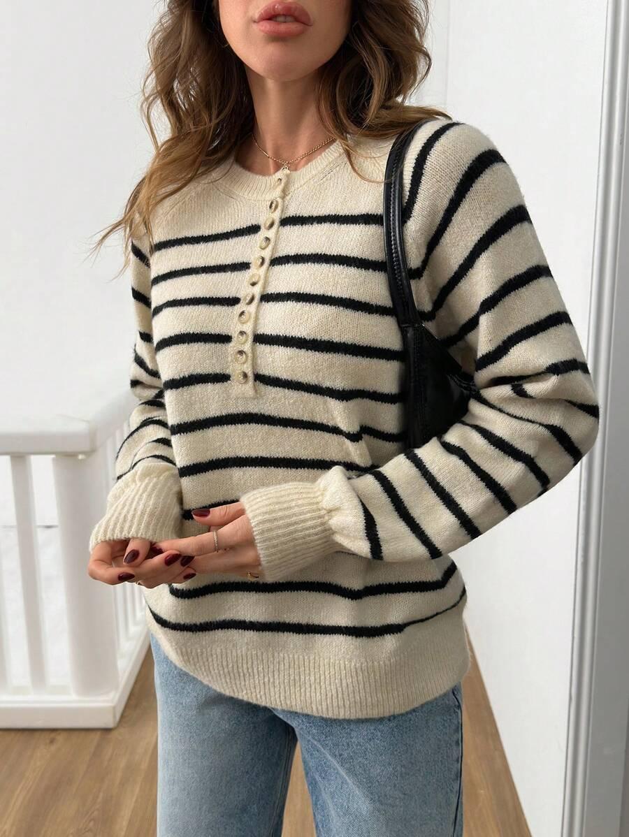 SWETER DAMSKI OKRĄGŁY DEKOLT