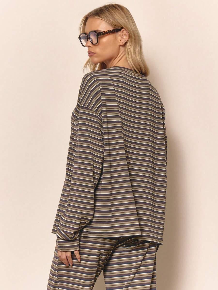 bluzka w paski długi rękaw