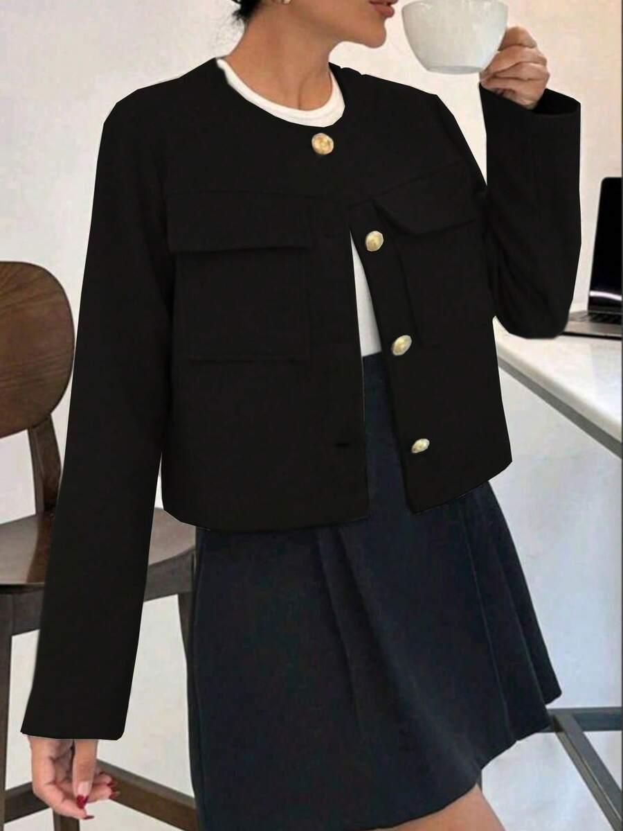 czarna marynarka guziki 