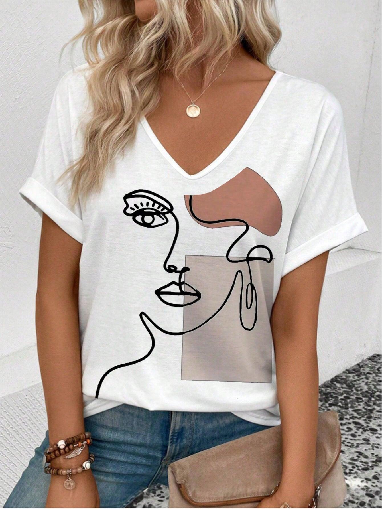 BIAŁY T-SHIRT PRINT