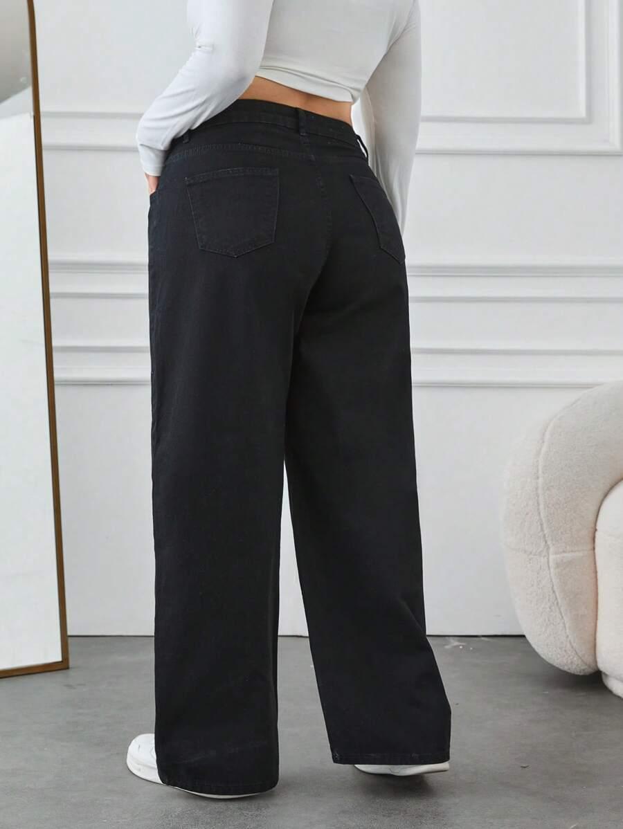 CZARNE SPODNIE JEANS 