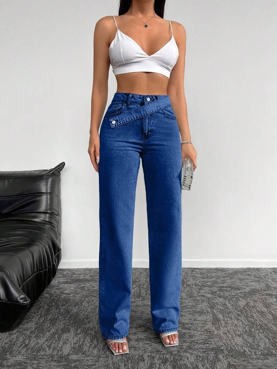 NIEBIESKIE SPODNIE JEANS