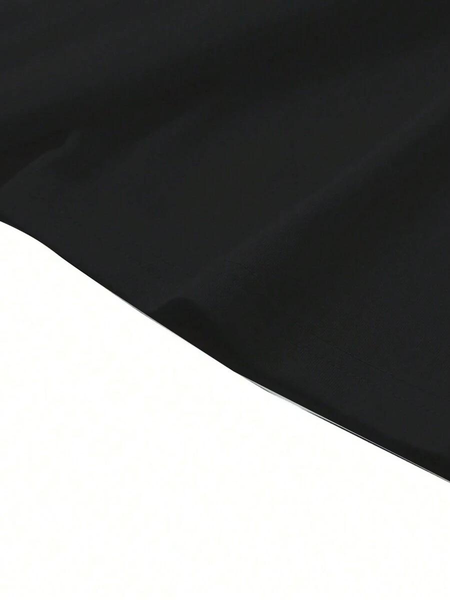 czarny t-shirt print