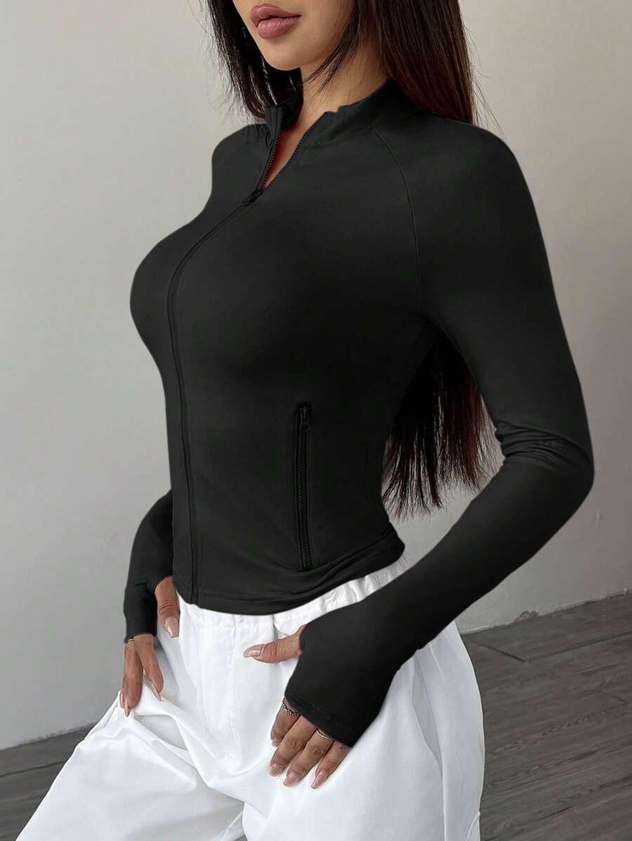 CZARNA BLUZA ZAMEK