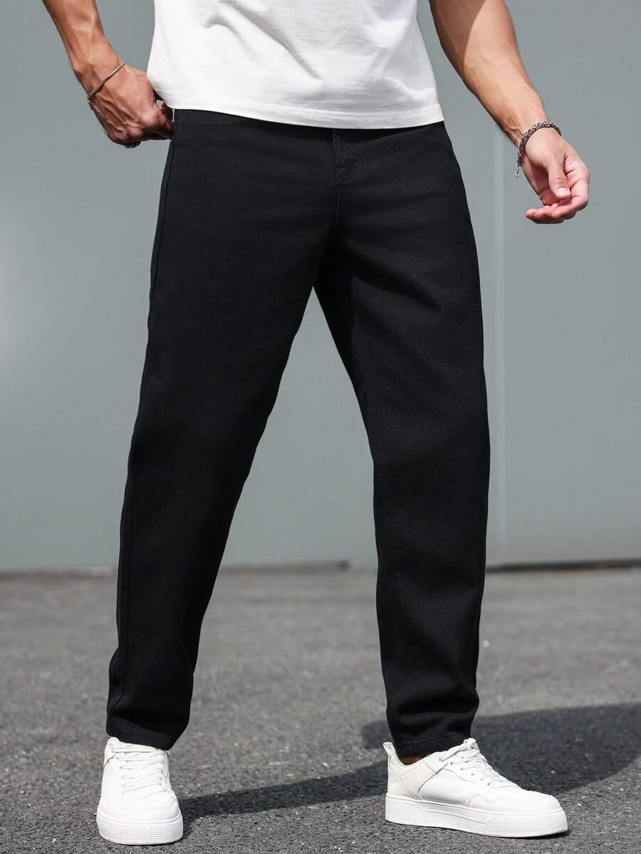 CZARNE SPODNIE JEANS