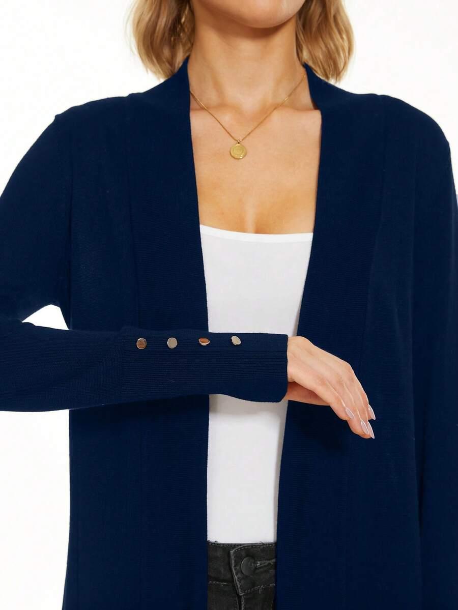 granatowy dzianinowy sweter 