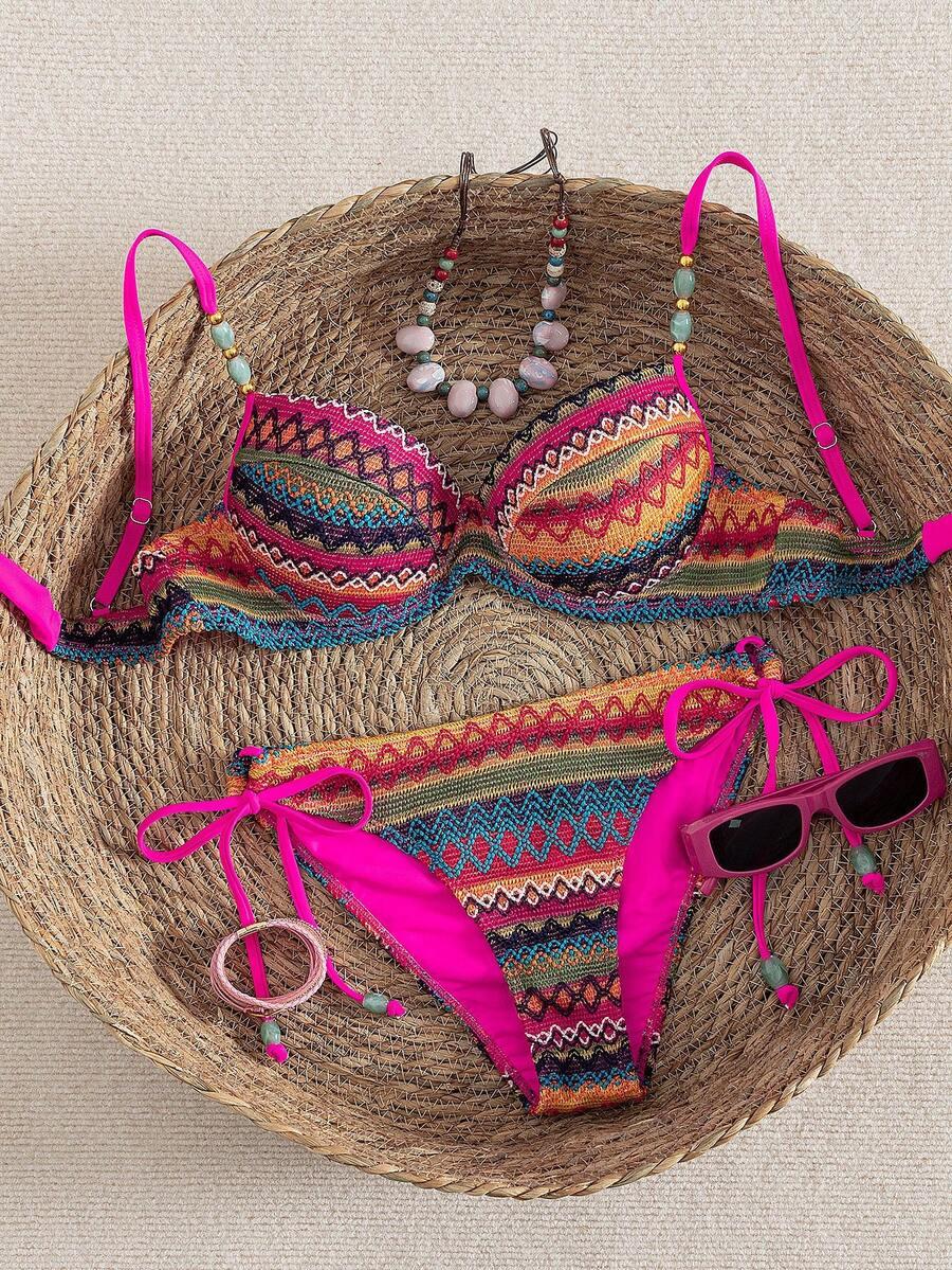 HAFTOWANE BIKINI DWUCZĘŚCIOWE
