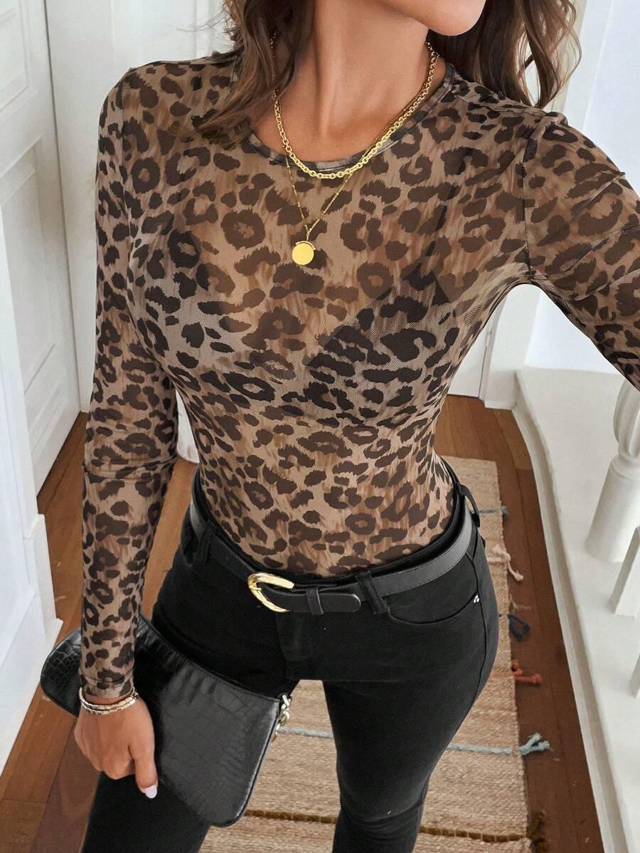 BLUZKA DŁUGI RĘKAW ANIMAL PRINT