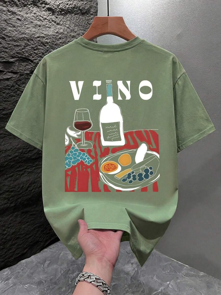 zielony t-shirt print 