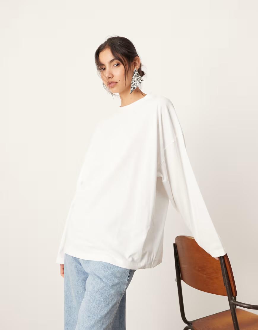 BLUZKA Z DŁUGIM RĘKAWEM OVERSIZE