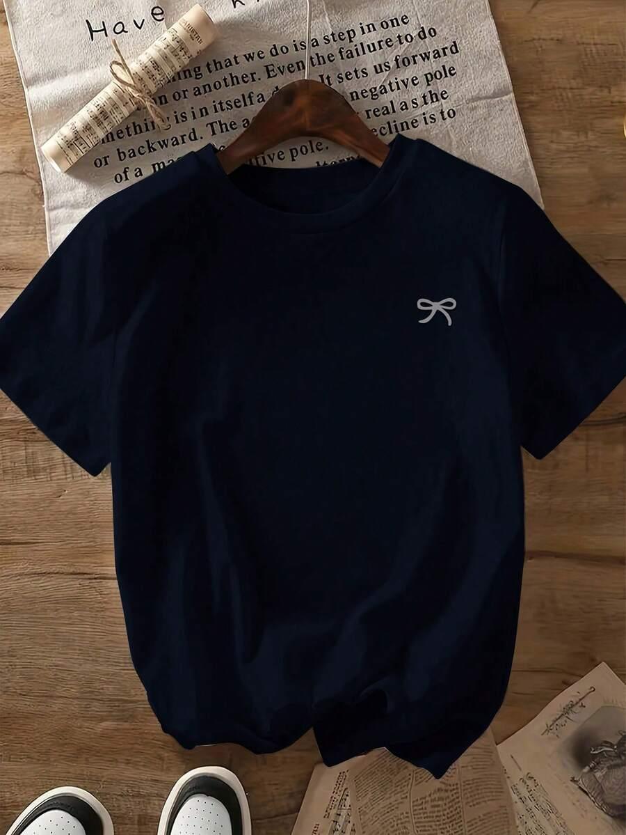 GRANATOWY T-SHIRT BASIC