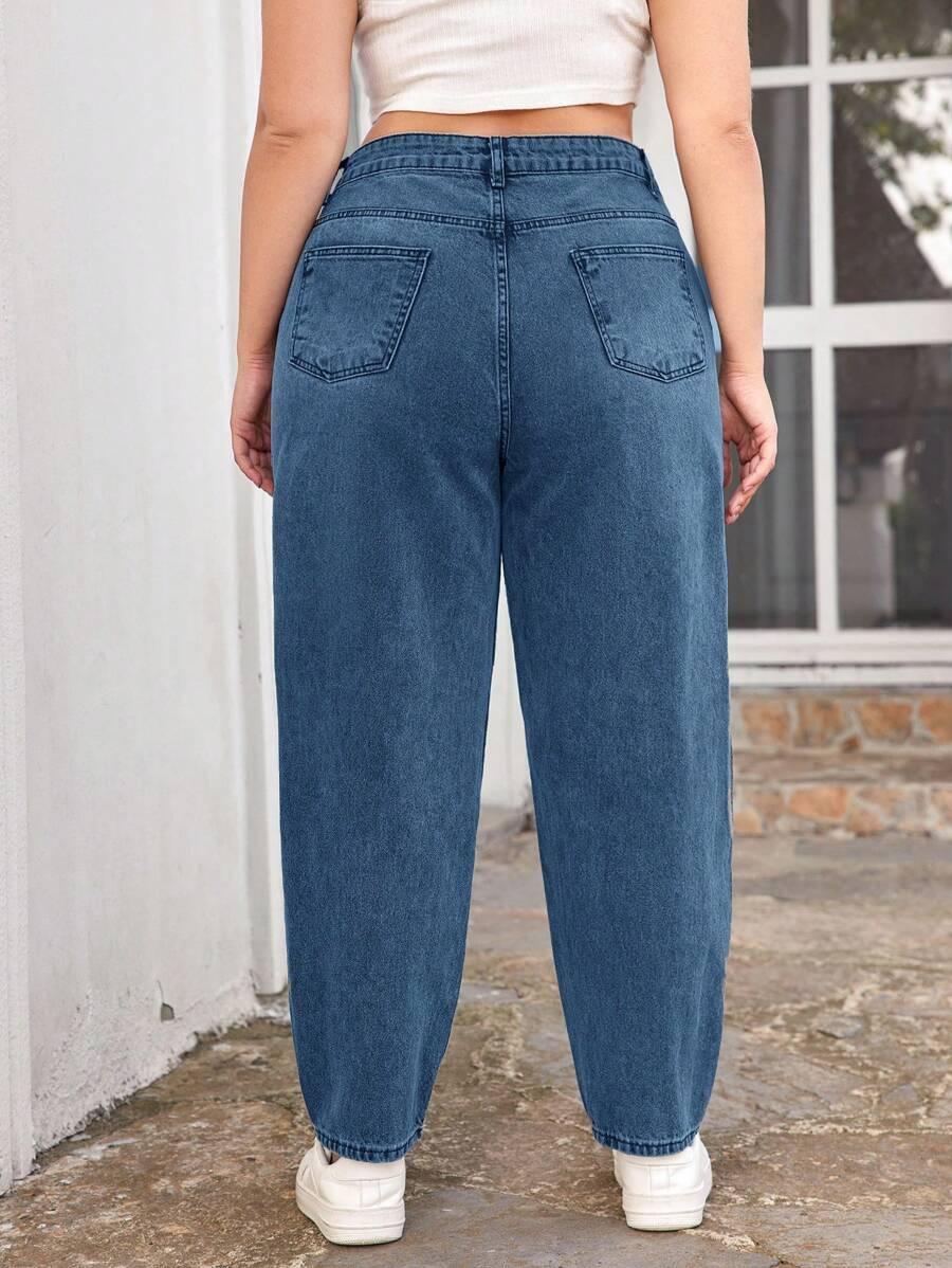 SPODNIE MOM JEANS WYSOKI STAN