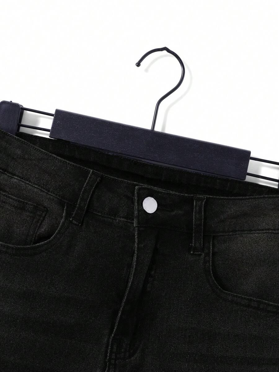 CZARNE SPODNIE JEANSS