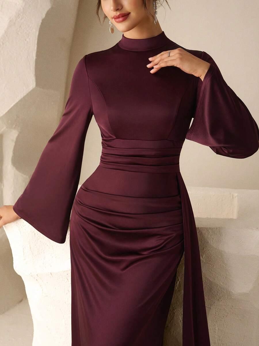 czerwona sukienka maxi