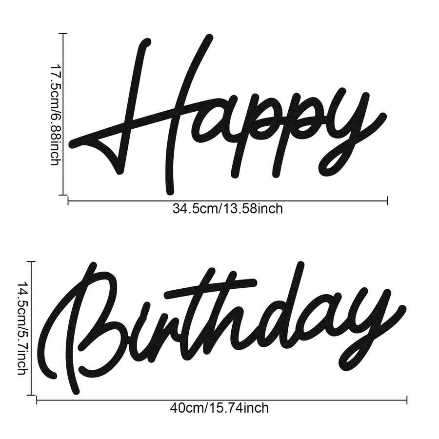 złoty napis happy birthday