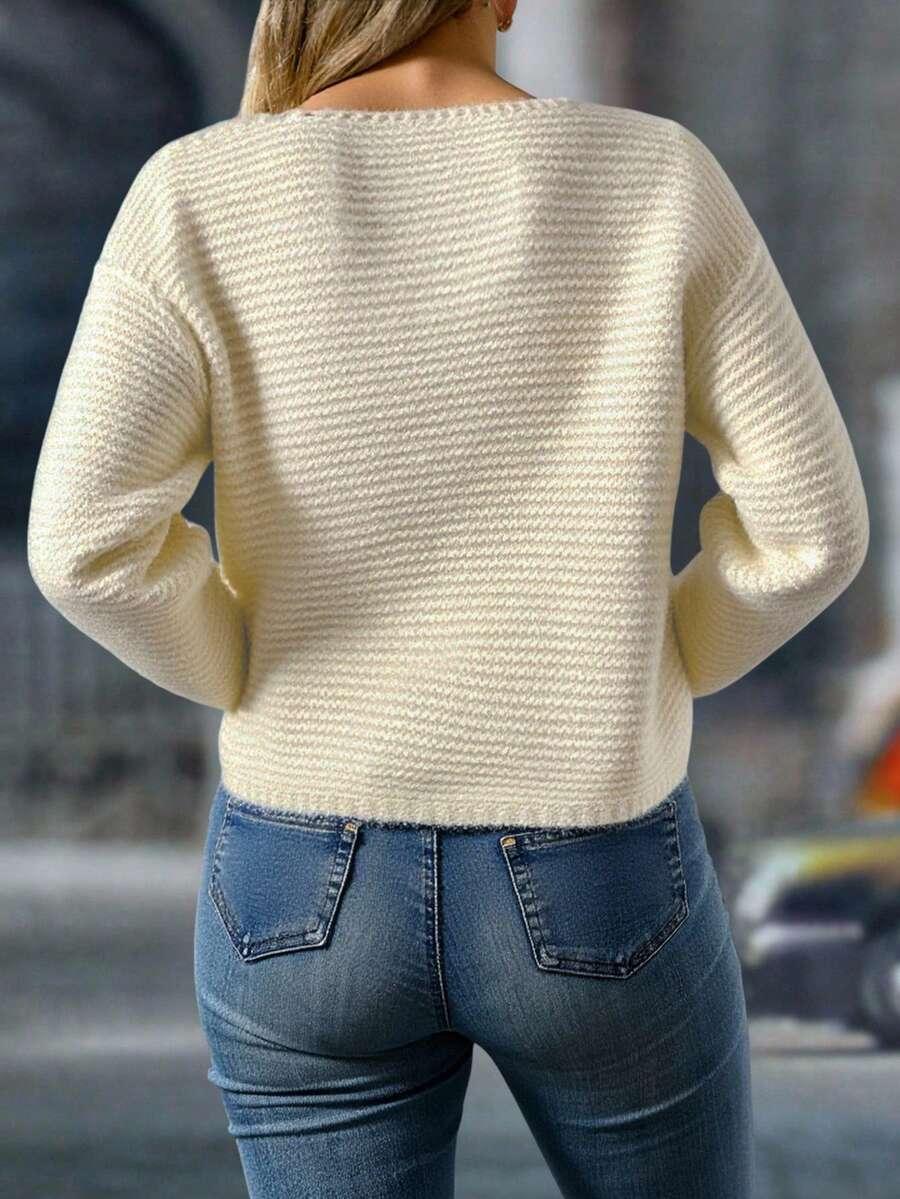 SWETER Z DEKOLTEM V 