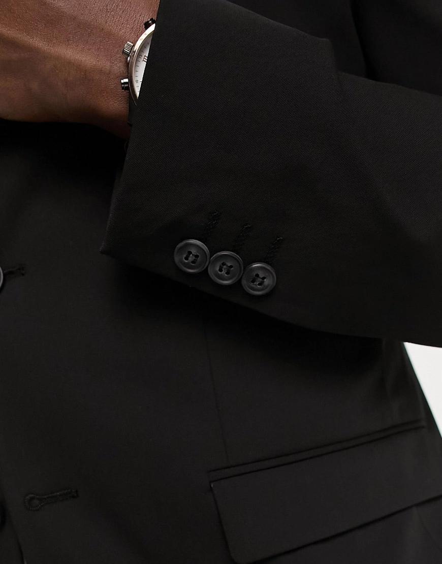 CZARNA JEDNORZĘDOWA MARYNARKA SLIM FIT