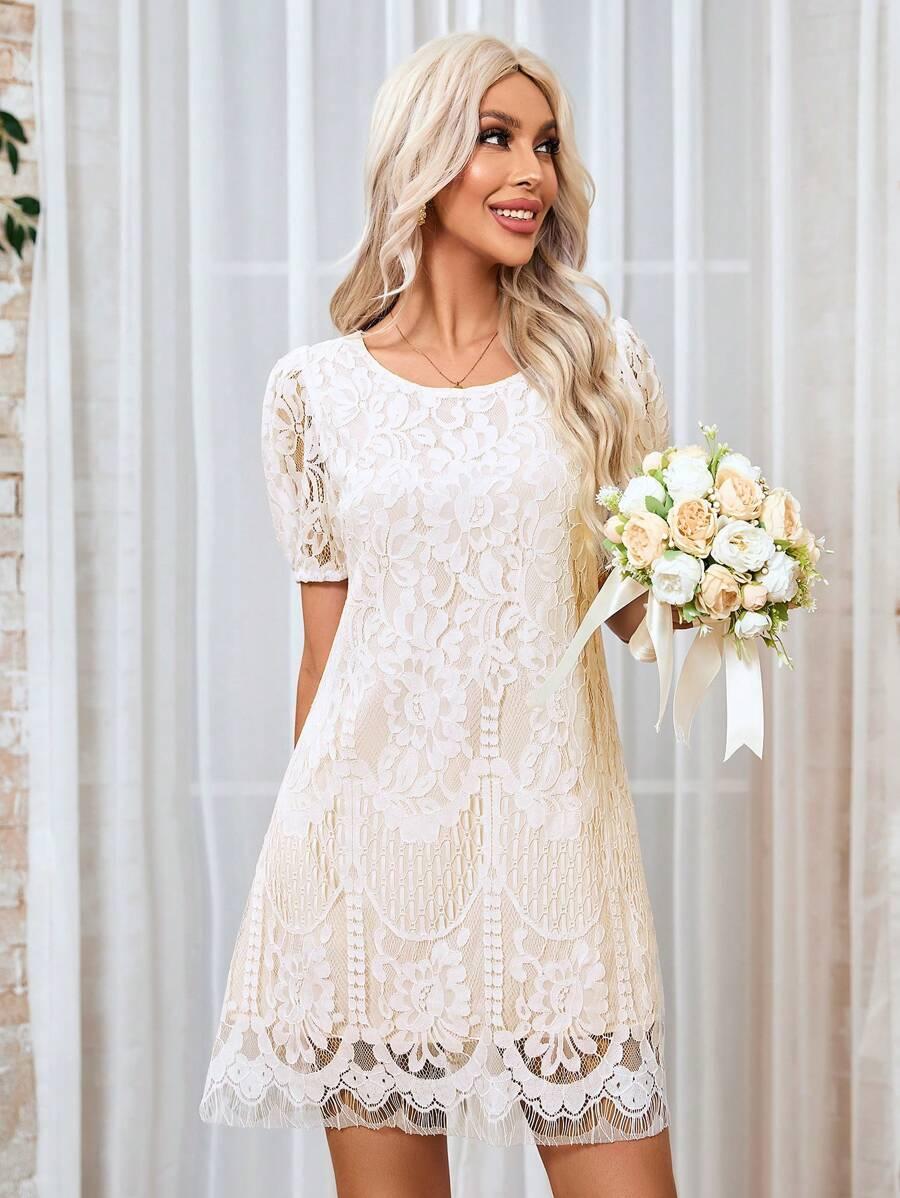 ELEGANCKA KORONKOWA SUKIENKA MINI 