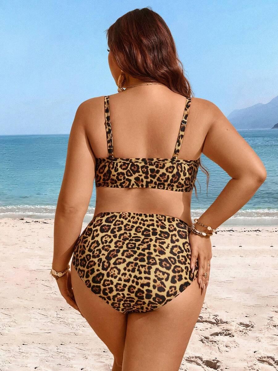 DWUCZĘŚCIOWY STRÓJ KĄPIELOWY ANIMAL PRINT