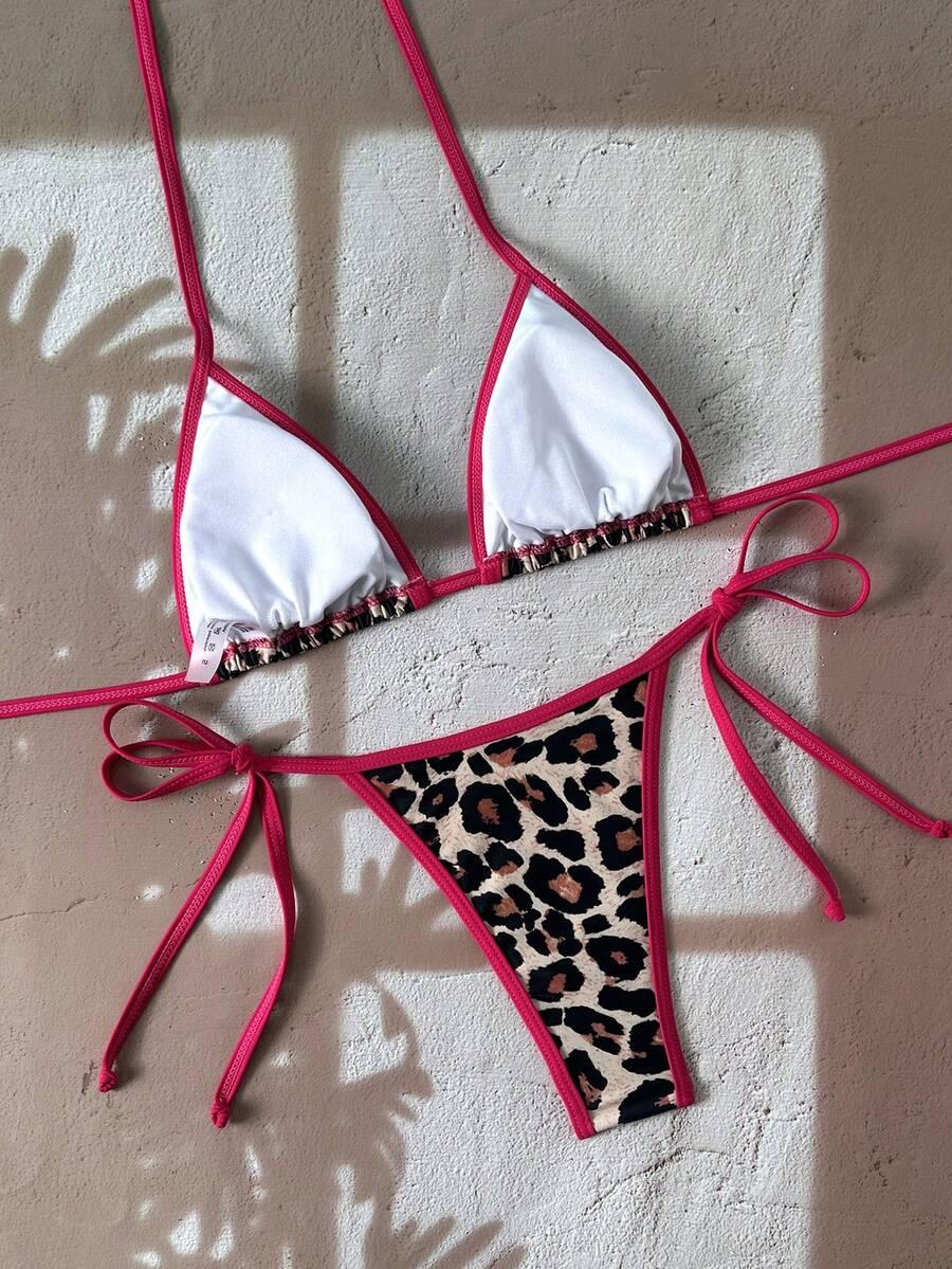góra od bikini animal print